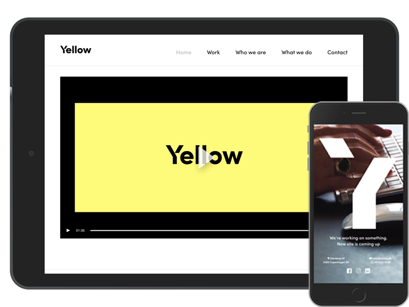 Yellow Advertising showcase by Front-end developer Diego Vega